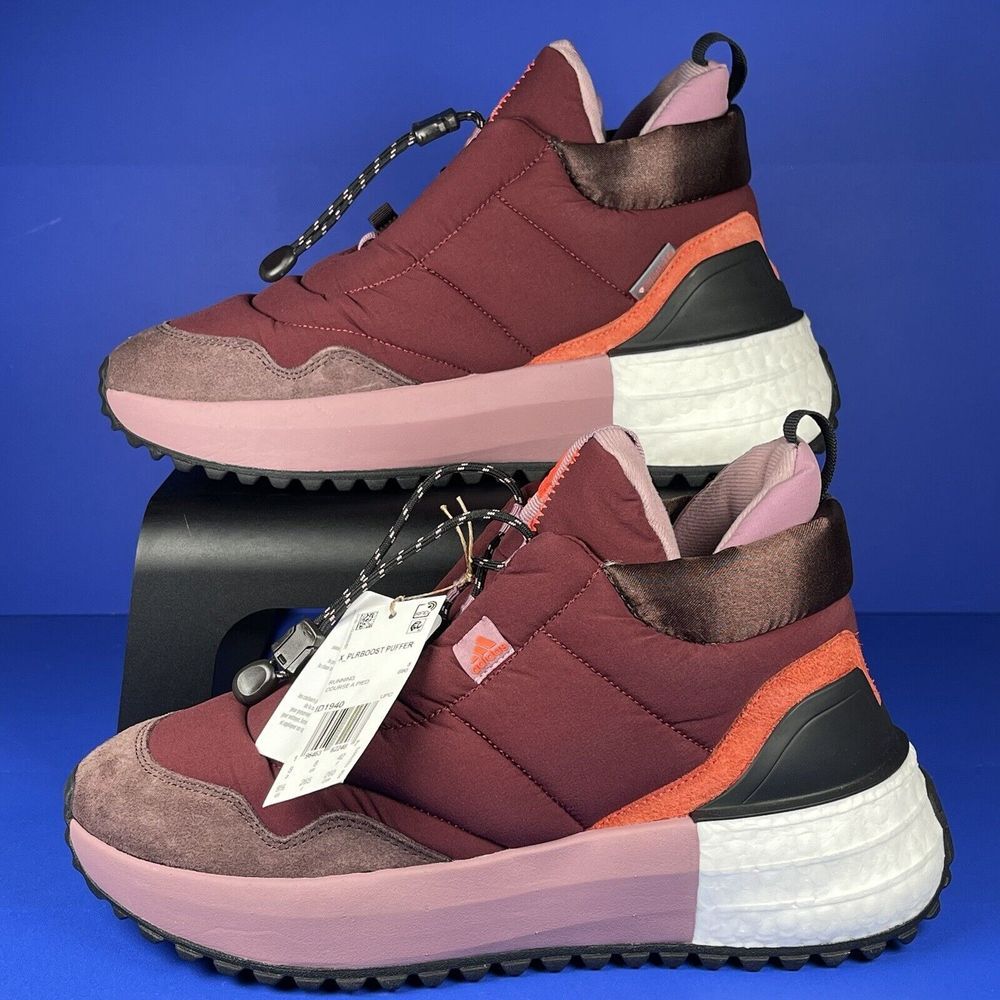 Adidas X PLRBOOST PUFFER Women's 9.5 Burgundy High Top Insulated Outdoor Shoes